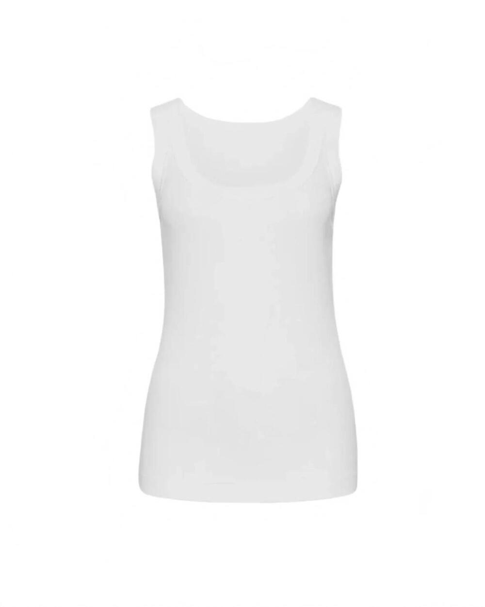 NEW MARC CAIN women's fine ribbed tank top in white